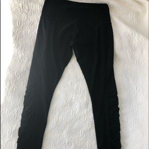 MPG Black Legging with ruching. Long length